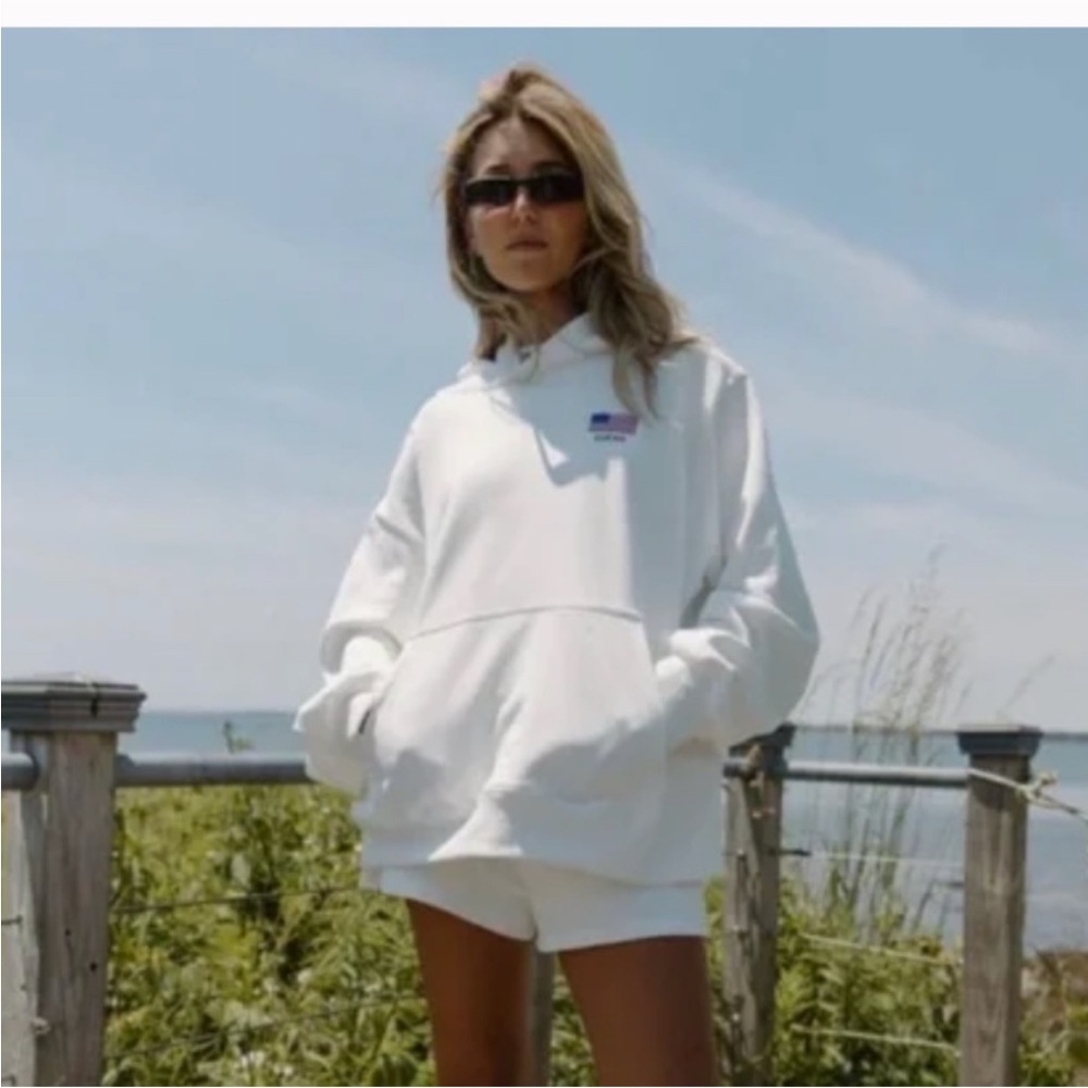 Parke heritage flag white hooded sweatshirt - Picture 3 of 8